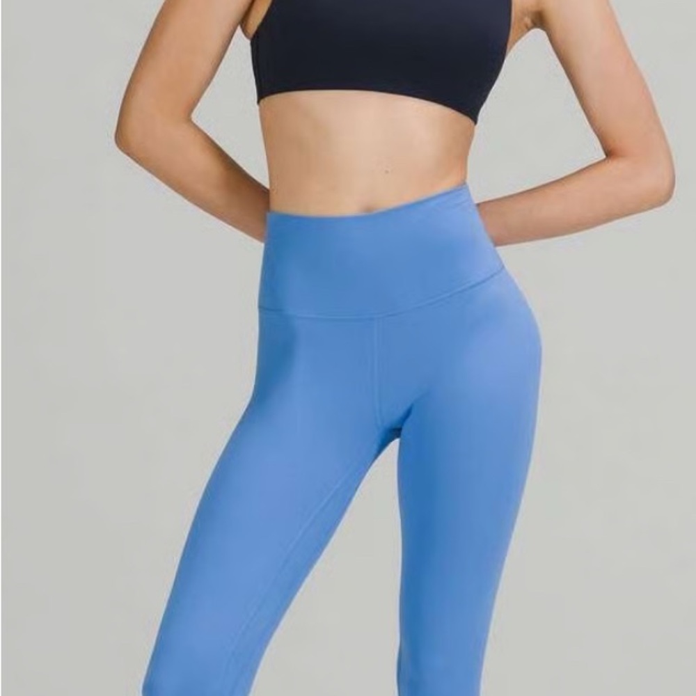 Lululemon Nile Blue High-Waisted Align Leggings were 28” cut to be 25”